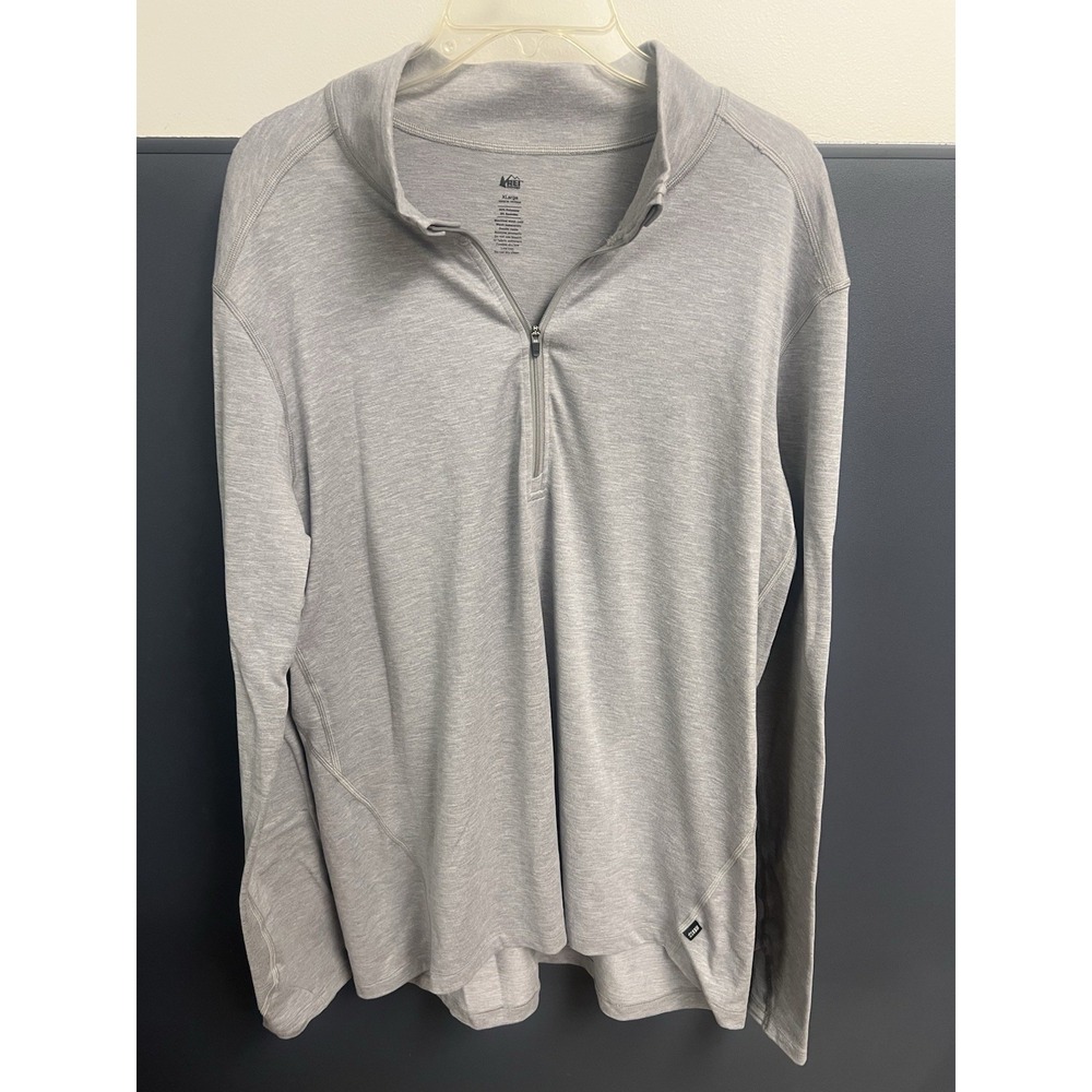 REI Co-Op Women XLarge 1/4 Zip‎ Pullover Gray Hiking Outdoor Long Sleeve Stretch